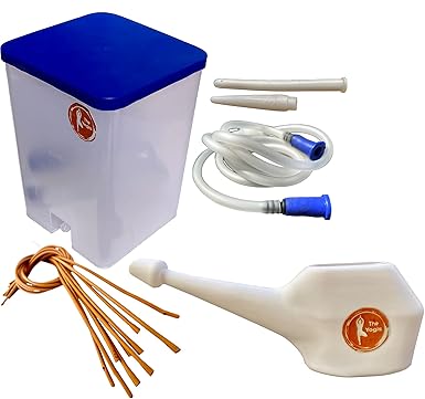 The Yogis Enema Kit (PVC) [[ Size - 1500ml ]] {{ Rubber +250ml jal Neti }}