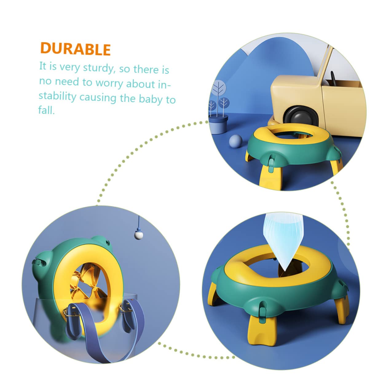 Abaodam Boys and Girls Travel Potty Portable Folding Toilet for Toddlers Reusable Potty for Boys Girls Compact and Lightweight Design for