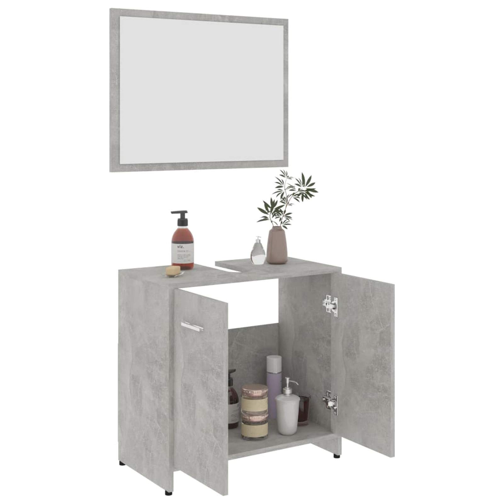 Mobiletto Con Ruote In Legno Multistrato - 45x38x54 Cm, Grigio - Per Casa, Ufficio, Conservazione - Foto 5