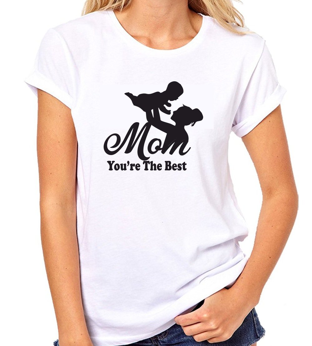 Crazy Sutra Premium Dry-FIT Polyester Unisex Half Sleeve Casual Printed Special Mother's Day Tshirt (T_MomY'reTheBest_W)