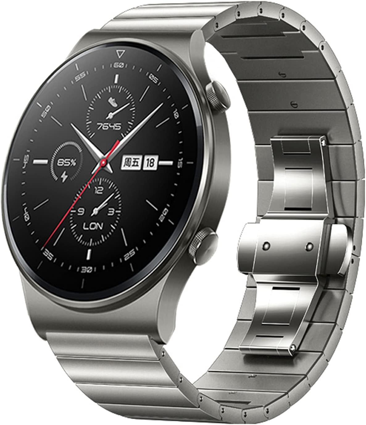 Silver Stainless Steel Watch Strap for Huawei Watch4/watch4 Pro, 22mm Porsche Style Watch Band for Huawei GT5/GT5pro 46mm/GT2 Pro/GT4 46mm/watch 3/Watch3 Pro/watch Ultimate/GT3/GT3 Pro/GT2 (Silver)