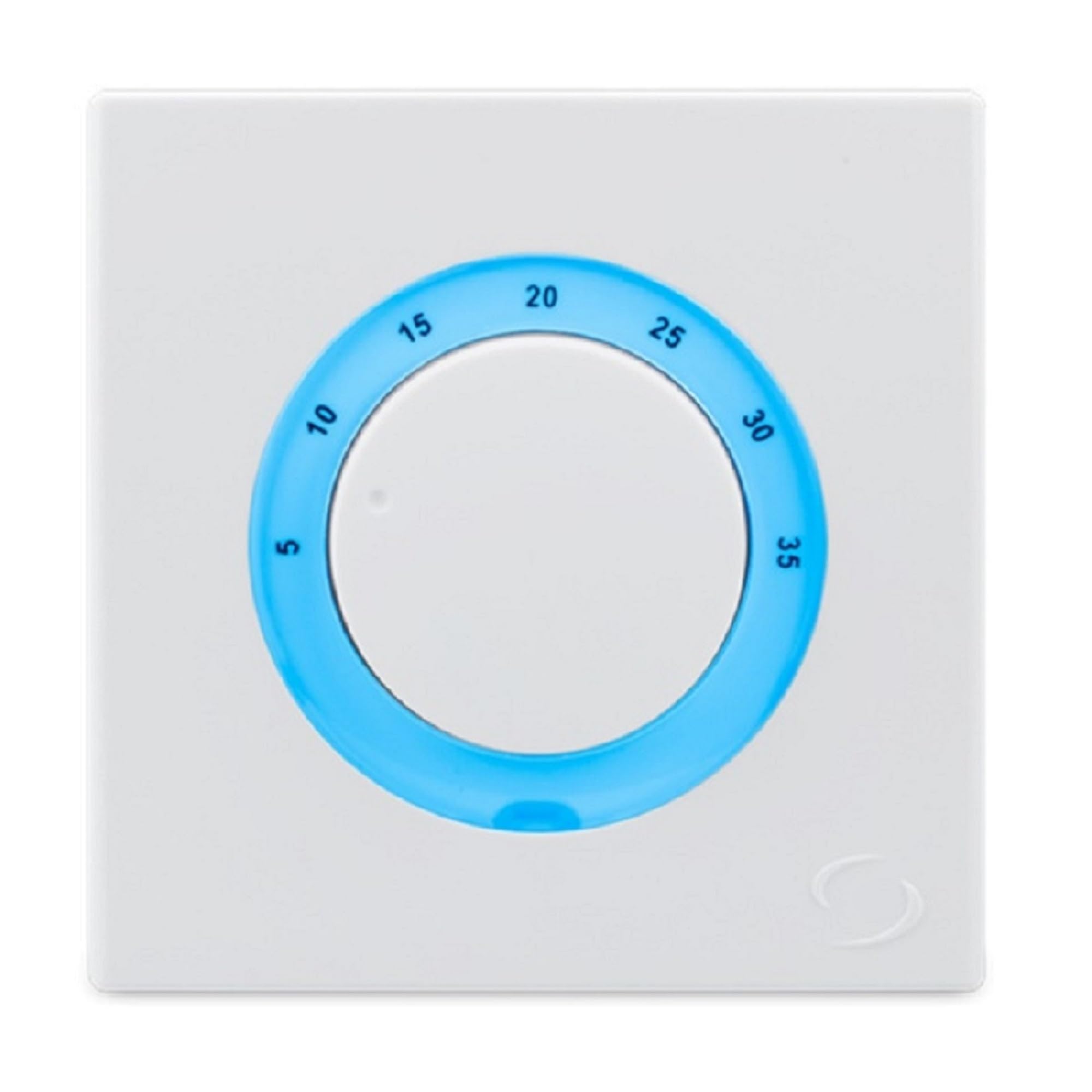 Salus White Rt200 Electronic Room Thermostat - Wired Dial Thermostat For Central Heating Systems, Simple Manual Temperature Control, 230V Heating Control