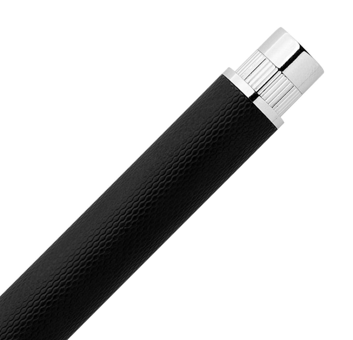 Cerruti 1881 Myth Black - Bolígrafo con cuerpo negro, mina negra, elegante caja de regalo (cromado)