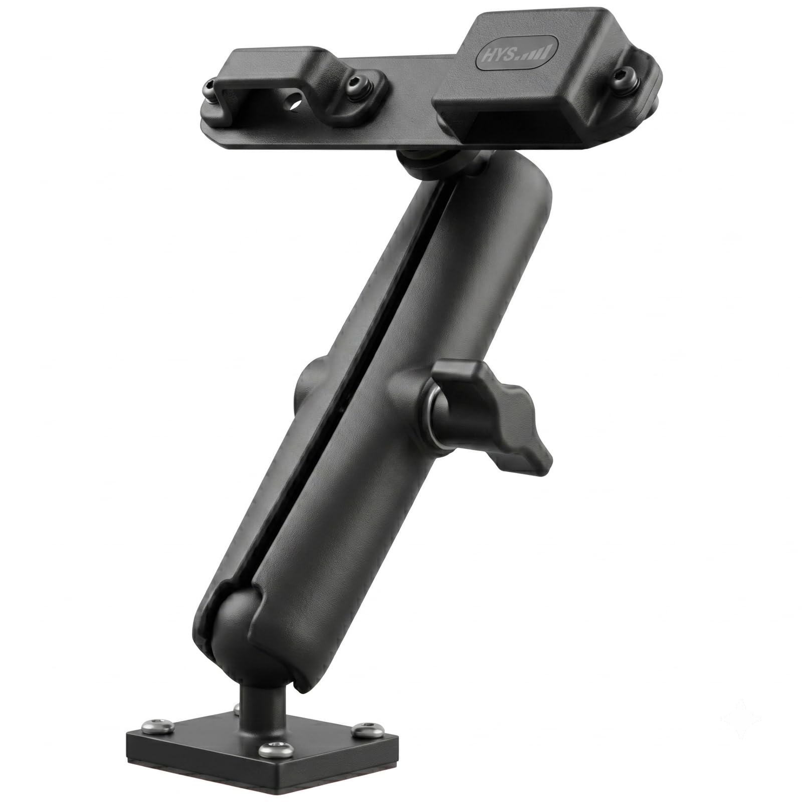 HYS Supporto adesivo per walkie talkie per camion e auto, con clip per cintura per microfono, presa sicura, resistente supporto per tablet, robusto supporto radio a 2 vie per veicoli commerciali,