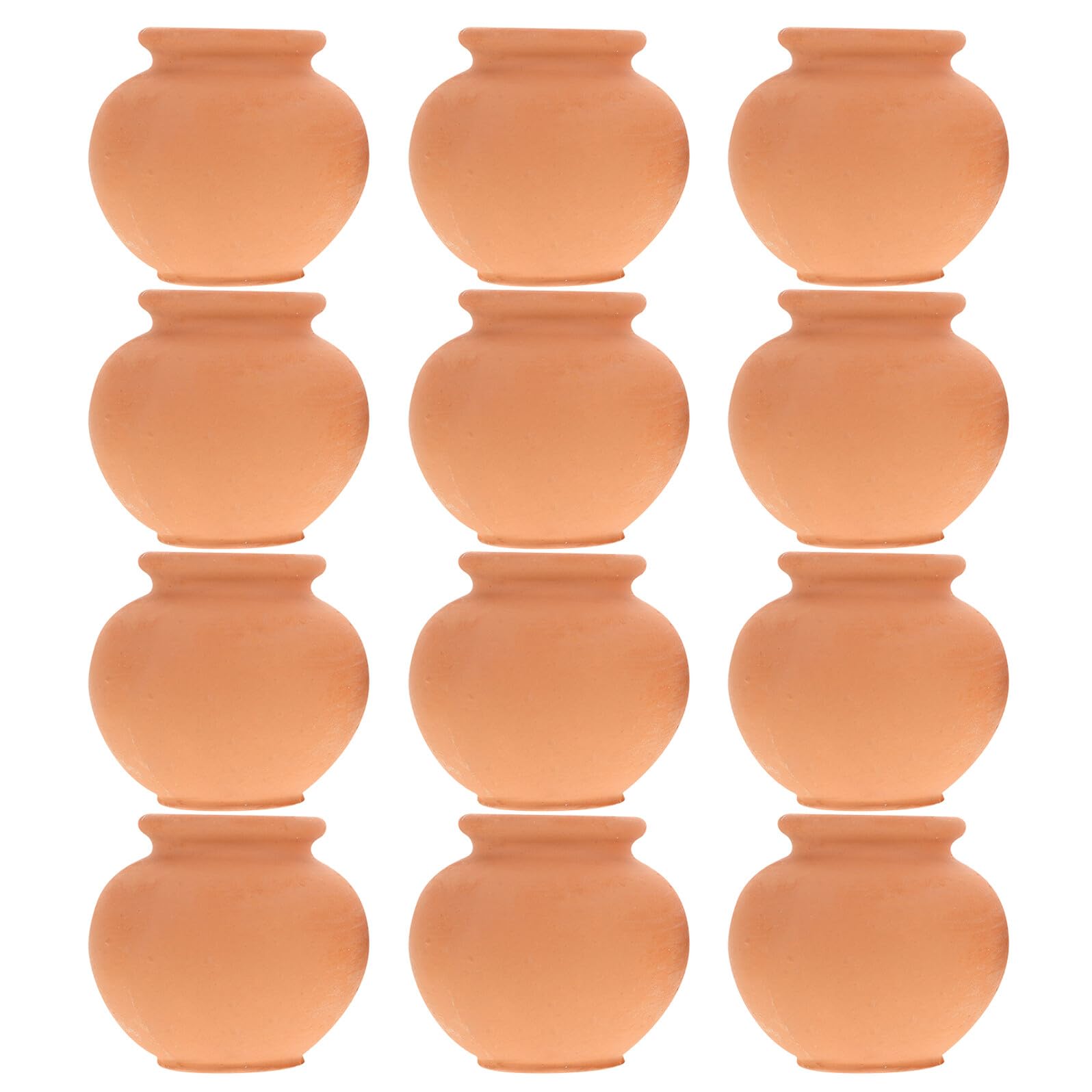 Pots en Terre Cuite pour Plantes Succulentes avec Design Rond Vintage Orange Économiseur d'Espace
