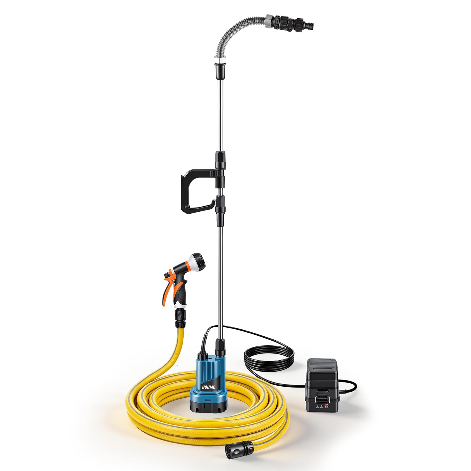 Akku-Tauchdruck Regenfasspumpe Kompatibel mit Maki-ta 18V Akku, 300W Regenfasspumpe Schmutzwasserpumpe, Fördermenge 5000L/h, Förderhöhe 8m (Ohne Akku)