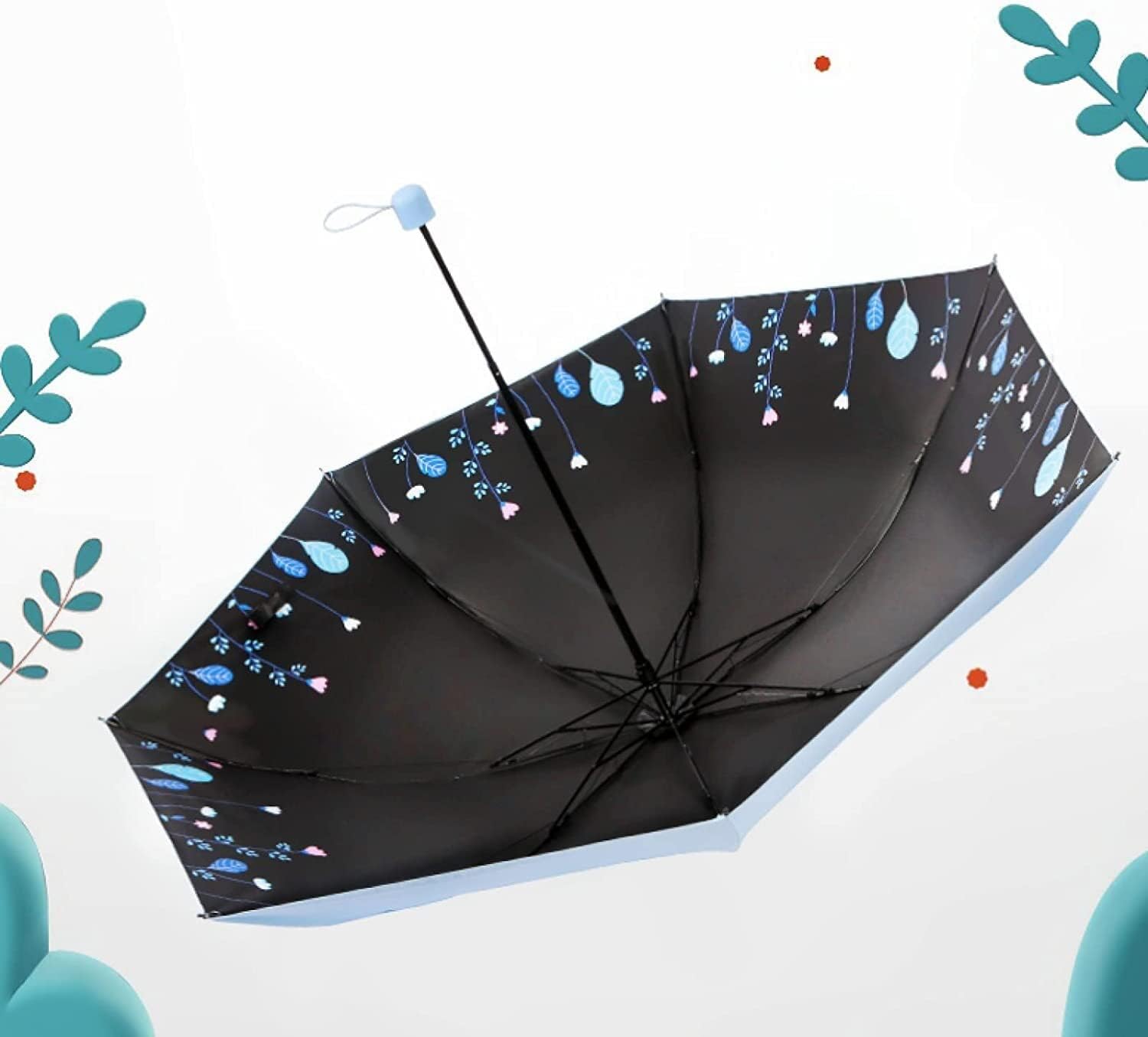 旅行用ポータブル傘 折りたたみ傘 手動パラソル 超軽量傘 小型 日焼け止め 日傘 軽量 ポータブル 晴雨傘 アウトドア