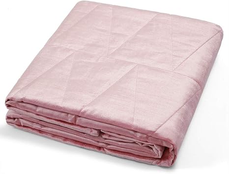 Blanket Throw Velvet Quilted Blanket Luster Rose Pink 55x60 Twin
