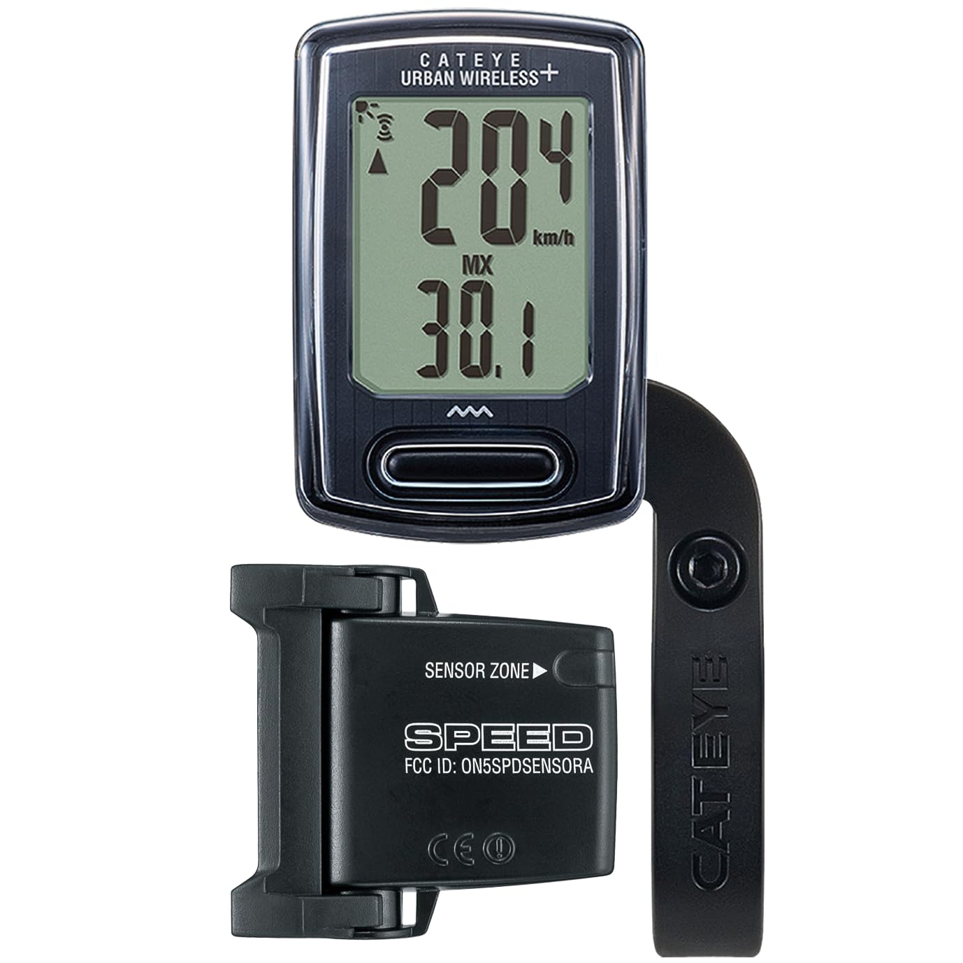 CATEYE Urban Wireless+ Bike Computer – Analog Wireless, Speedometer & Odometer, Calorie Tracking, FlexTight™ Mount, Auto Start/Stop, Programmable Odometer, Backlit Display (OF-100)