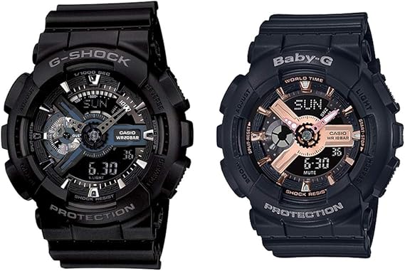 Amazon カシオ Casio Gショック ベビーg ペアウォッチ デジタル アナログ アナデジ ブラック 気圧防水 10気圧防水 海外モデル Ga 110 1bba 110rg 1a 腕時計 並行輸入品 メンズ腕時計 腕時計 通販