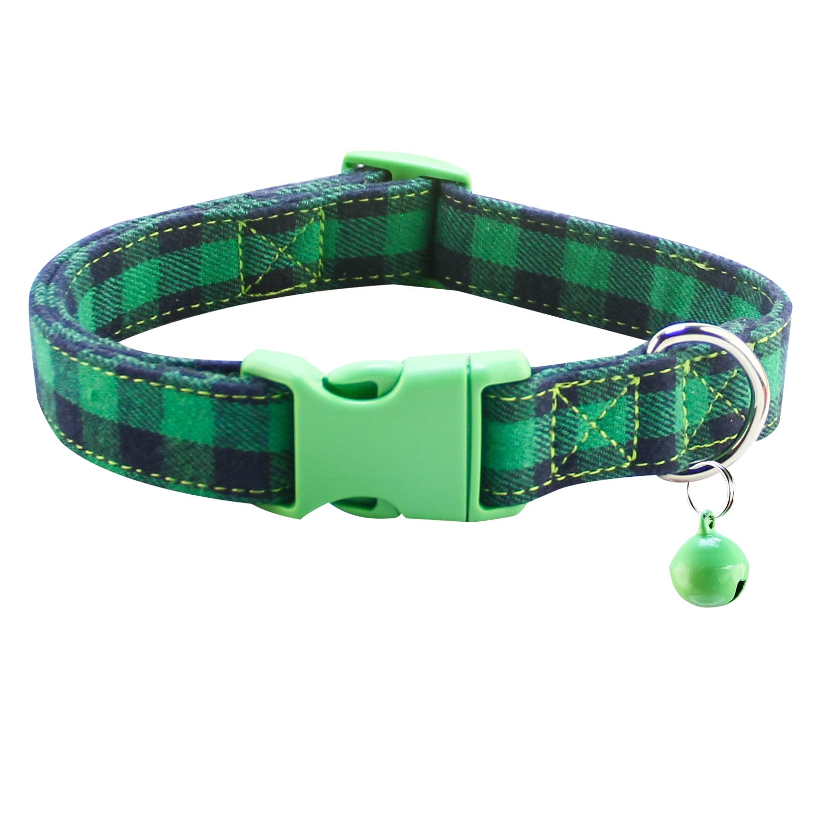 NISIYE Cute Plaid Dog Collar with Safety Buckle - Adjustable and Comfortable Dog Collars for Small Medium Large Dogs, Stylish Puppy Collar for Boy