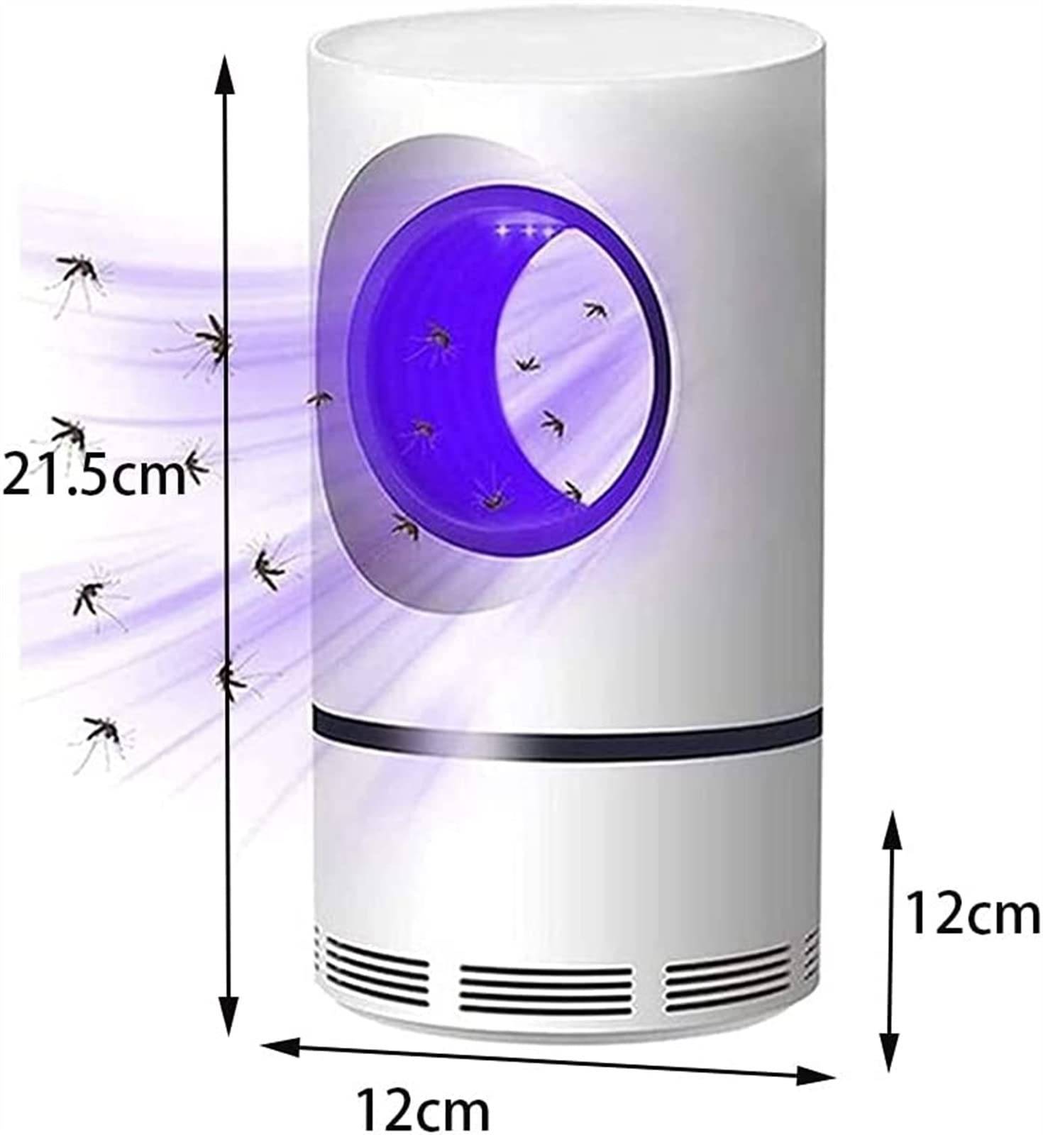 Lámpara LED para Matar Mosquitos, luz Nocturna UV, Repelente de Mosquitos, Trampa para Matar Moscas, Control de Insectos, Ventilador de succión, sin Zapper, lámpara atrapasueños Segura para niños, 36