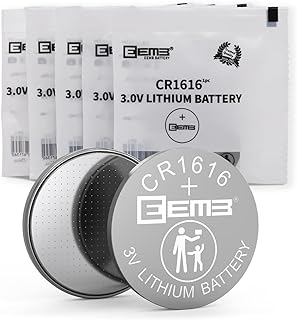 5PCS EEMB CR1616 3V Lithium Battery Li-MnO₂ Button Battery 1616 DL1616 ECR1616 for Remote Control,Watch,Calculator, Thermometer,Mobile Game