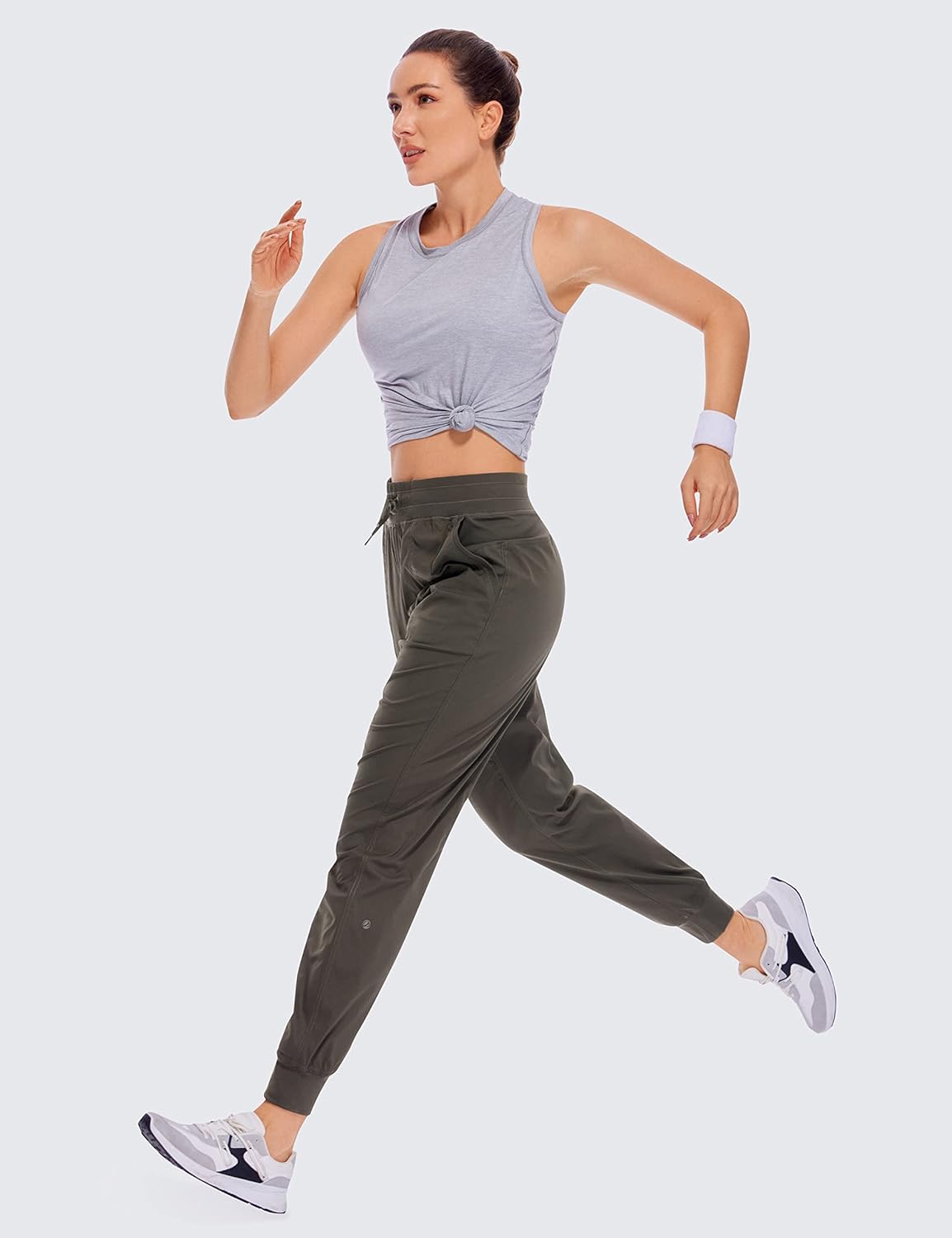 CRZ YOGA Lightweight Workout Joggers for Women, High Waisted Outdoor Running Casual Track Pants with Pockets : Clothing, Shoes & Jewelry
