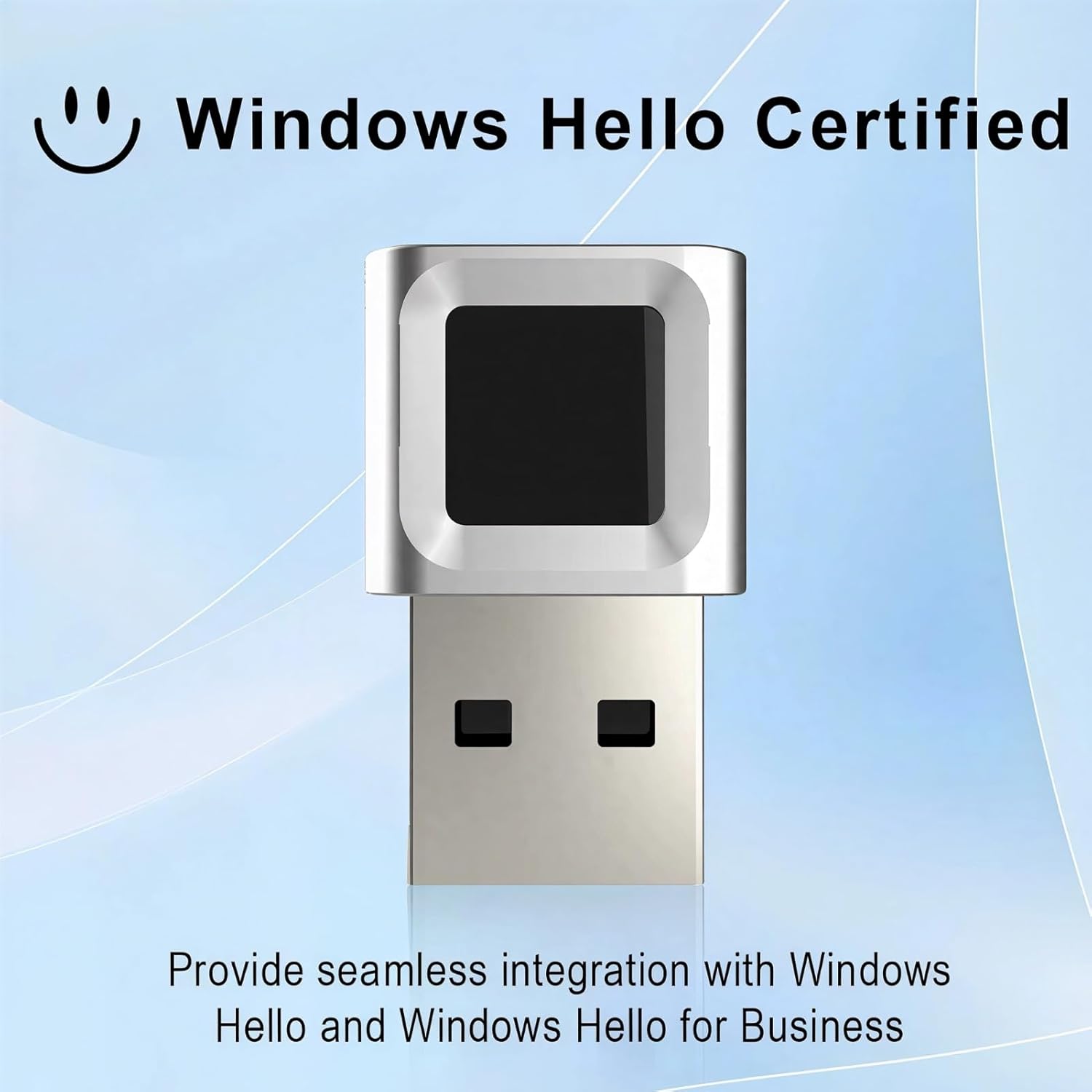 USB Fingerprint Reader for Laptop Computer External Biometric Scanner 360 Degree Touch Fast Matching Portable Mini USB Security Device