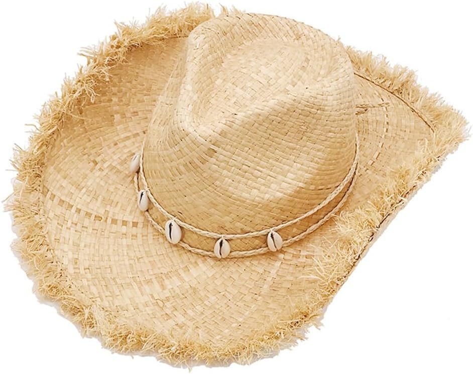 Western Cowboy Hat for Men and Women Beach Hats Sunshade Peaked Cap Sunscreen