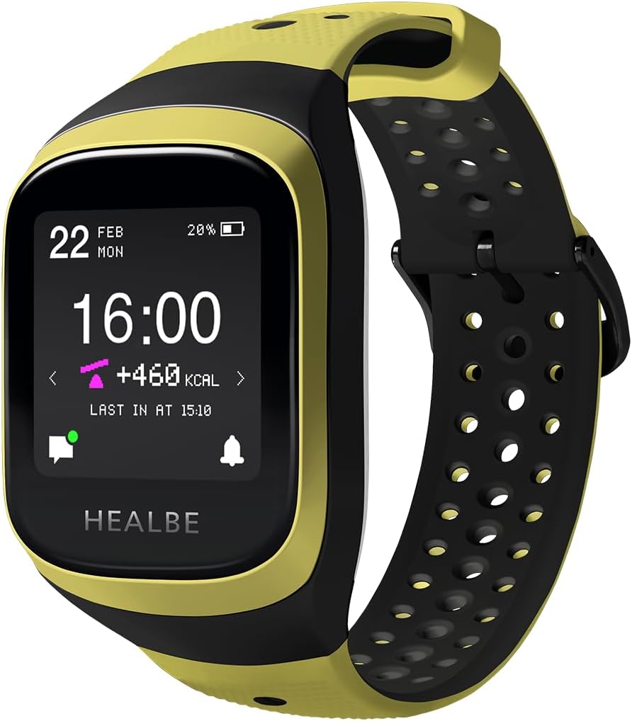 Healbe GoBe3 Smart Watch Fitness Tracker Calorie Intake and Burn, Sleep, Hydration, Stress, and Resting Heart Rate Monitor for Optimal Health. iOS and Android App. Track 9 Health parameters