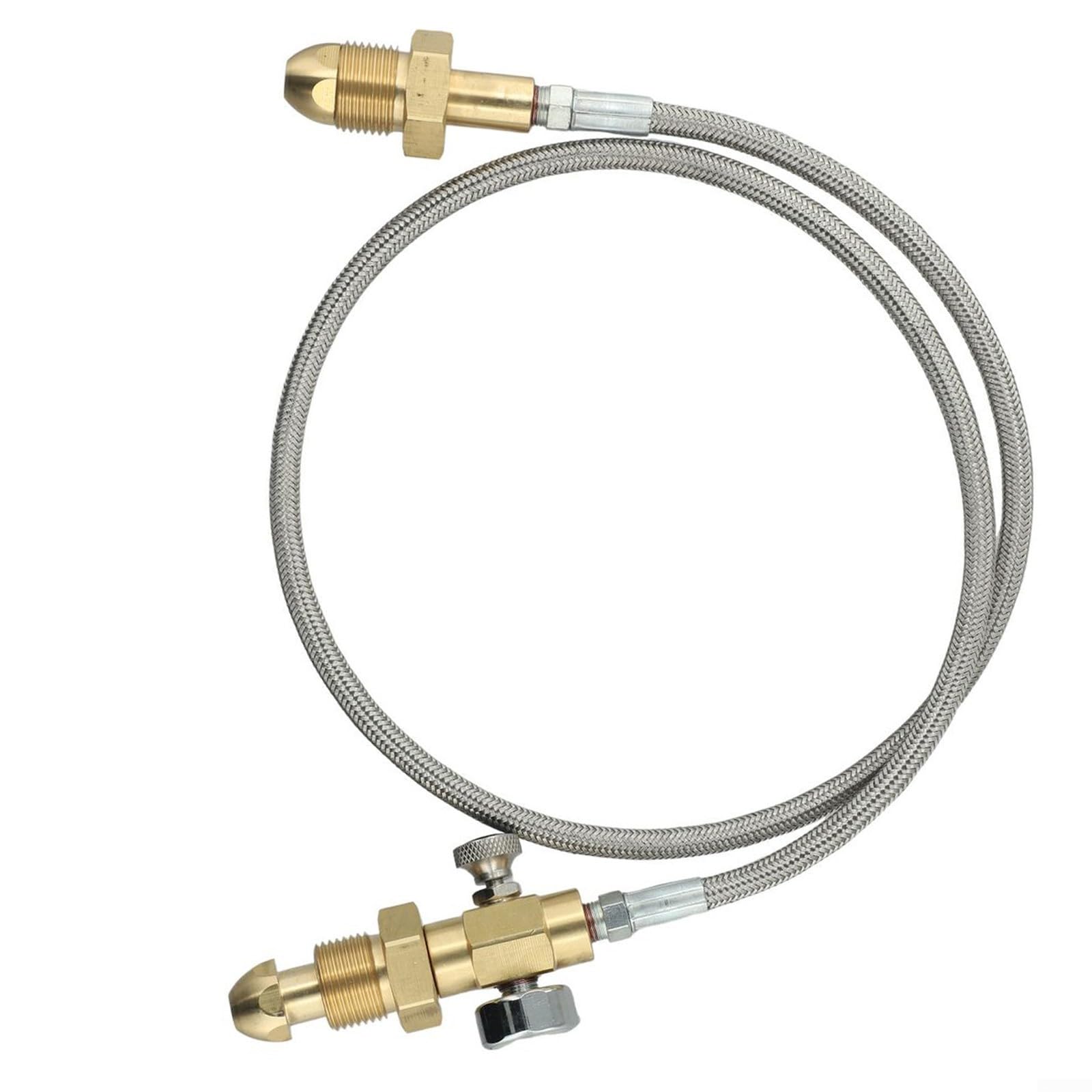 G 5/8" RH Argon Cilindro Adattatore Tubo di Ricarica BS 341 No. 3 Standard 90cm Acciaio Inox Trasferimento ad alta pressione 2000 PSI