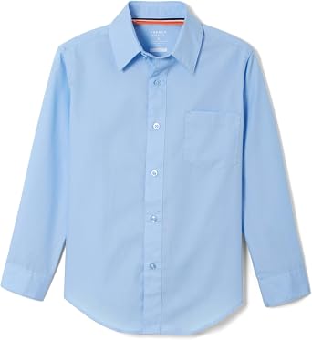 French Toast Boys Expandable Collar Button Down Dress Shirt with Long Sleeves Standard & Husky