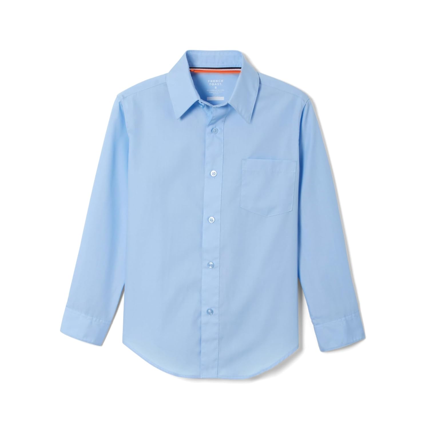 French Toast Boys Expandable Collar Button Down Dress Shirt with Long Sleeves Standard Husky