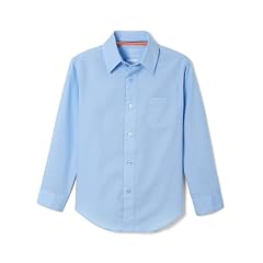 French Toast Boys Expandable Collar Button Down Dress Shirt with Long Sleeves Standard Husky