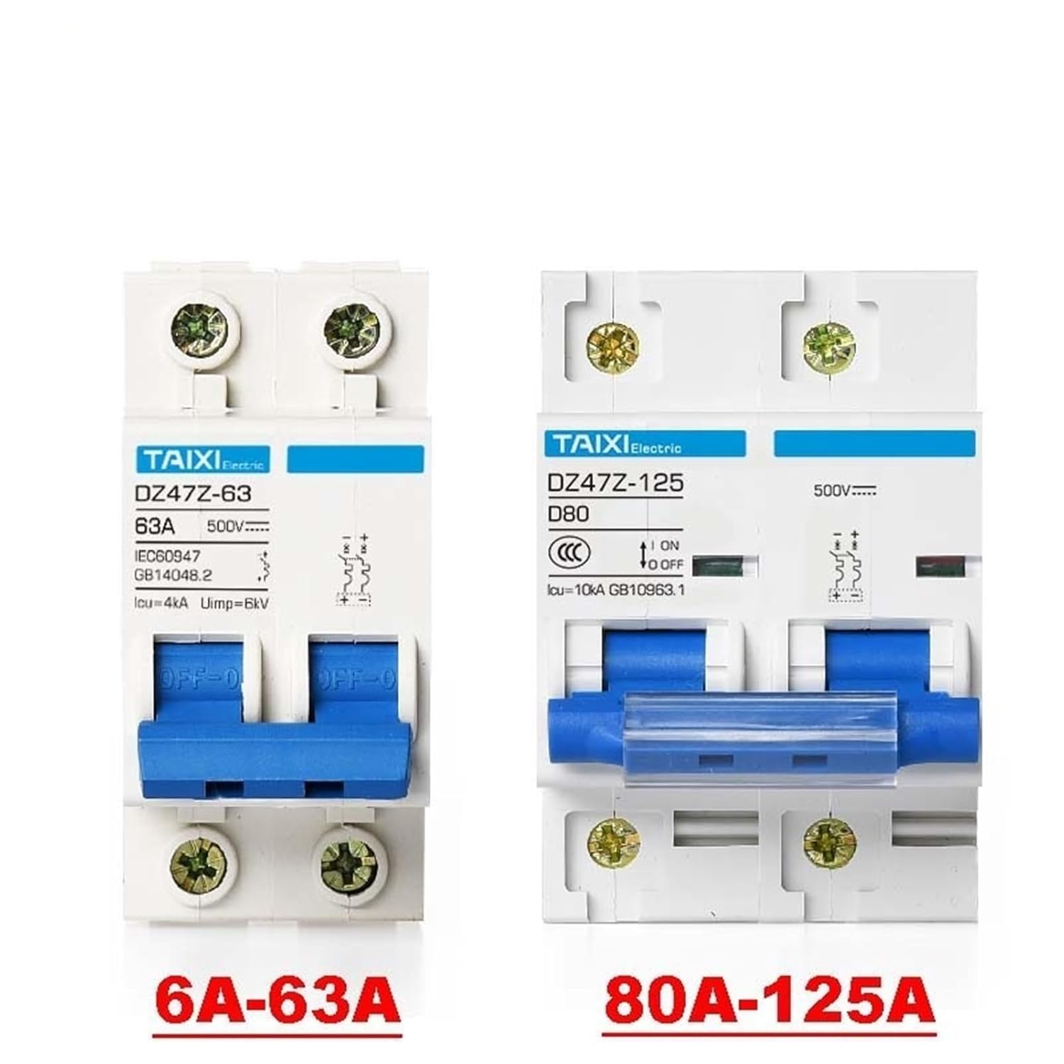 Solar 32A 63A 100A 125A Miniature Circuit Breaker 2-Phase DC MCB(2P 100A)