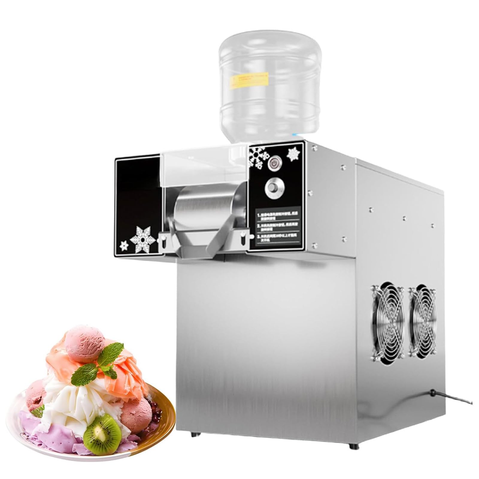 Machine à glace pilée en acier inoxydable et finitions robustes