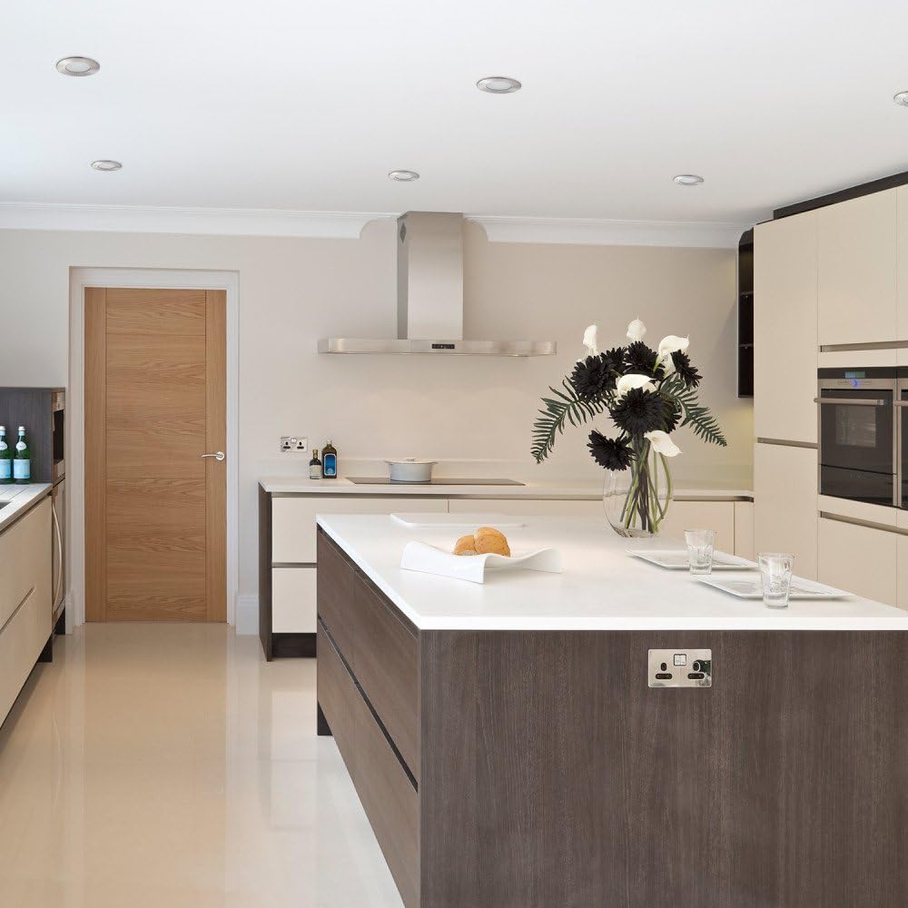 80% оƒƒ Dіѕсоunt Globe Electric 4 Flush Round Trim Recessed Lighting Kit, Brushed Nickel, Tempered Frosted Glass, Easy Install Push-N-Click Clips, 3.875 Hole Size 90664