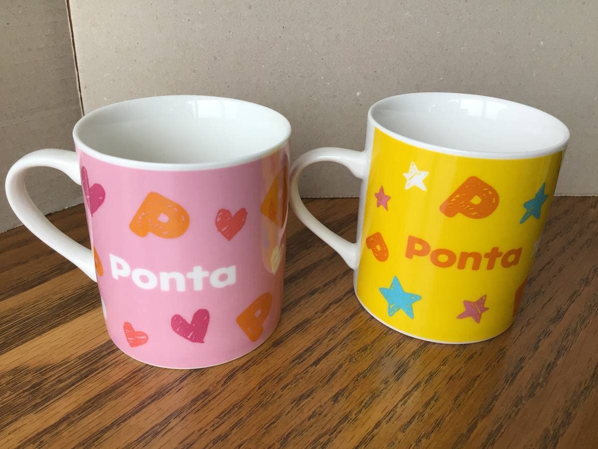 PONTA マグカップ　4個セット　新品未使用　小物　プレゼント Amazon.co.jp: Ponta/ポンタファミリーマグカップ4個セットポンタ