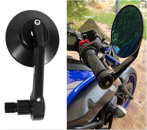 Miniatura 7 de jfqm Fit for Yamaha XSR900 XSR700 Tmax500 Tmax530 FZR600 FZR1000 Cafe Racer CNC Rear View Mirror Handle Bar End Side Rearview Mirrors (Color  Red)