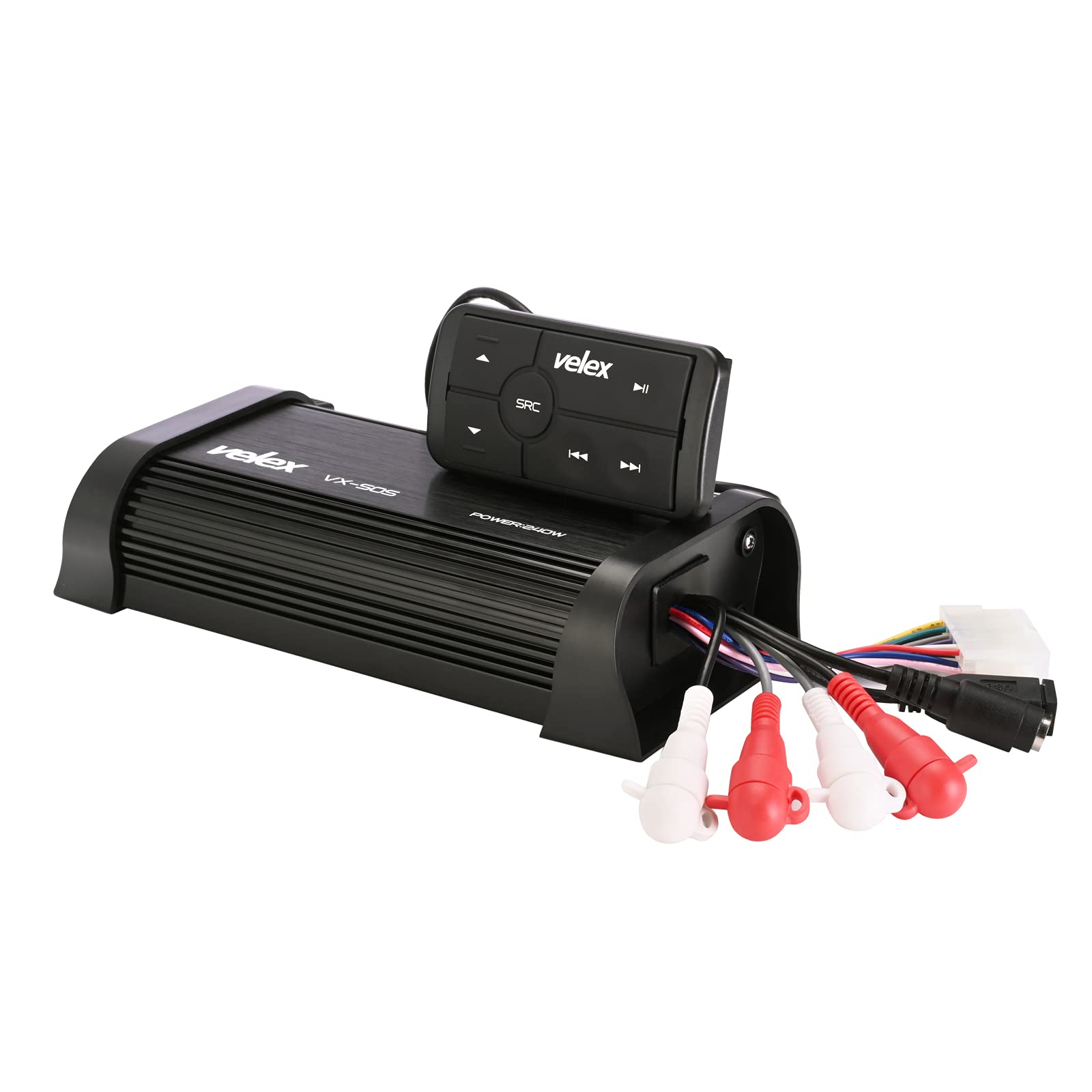 Etanche Bluetooth Marin 4 canaux Classe A/B amplificateur multimédia stéréo sur Les Bateaux UTV ATV voiturettes et Voitures de Golf