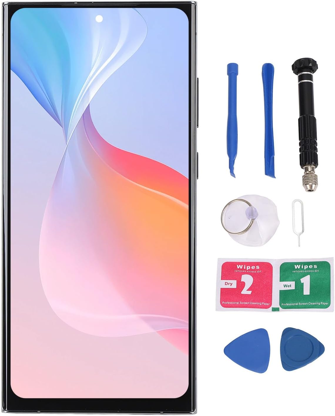 S23 Ultra Phone Screen Assembly, Organic LED Display Replacement with Frame and Repair Tools, for S23 Ultra US Version