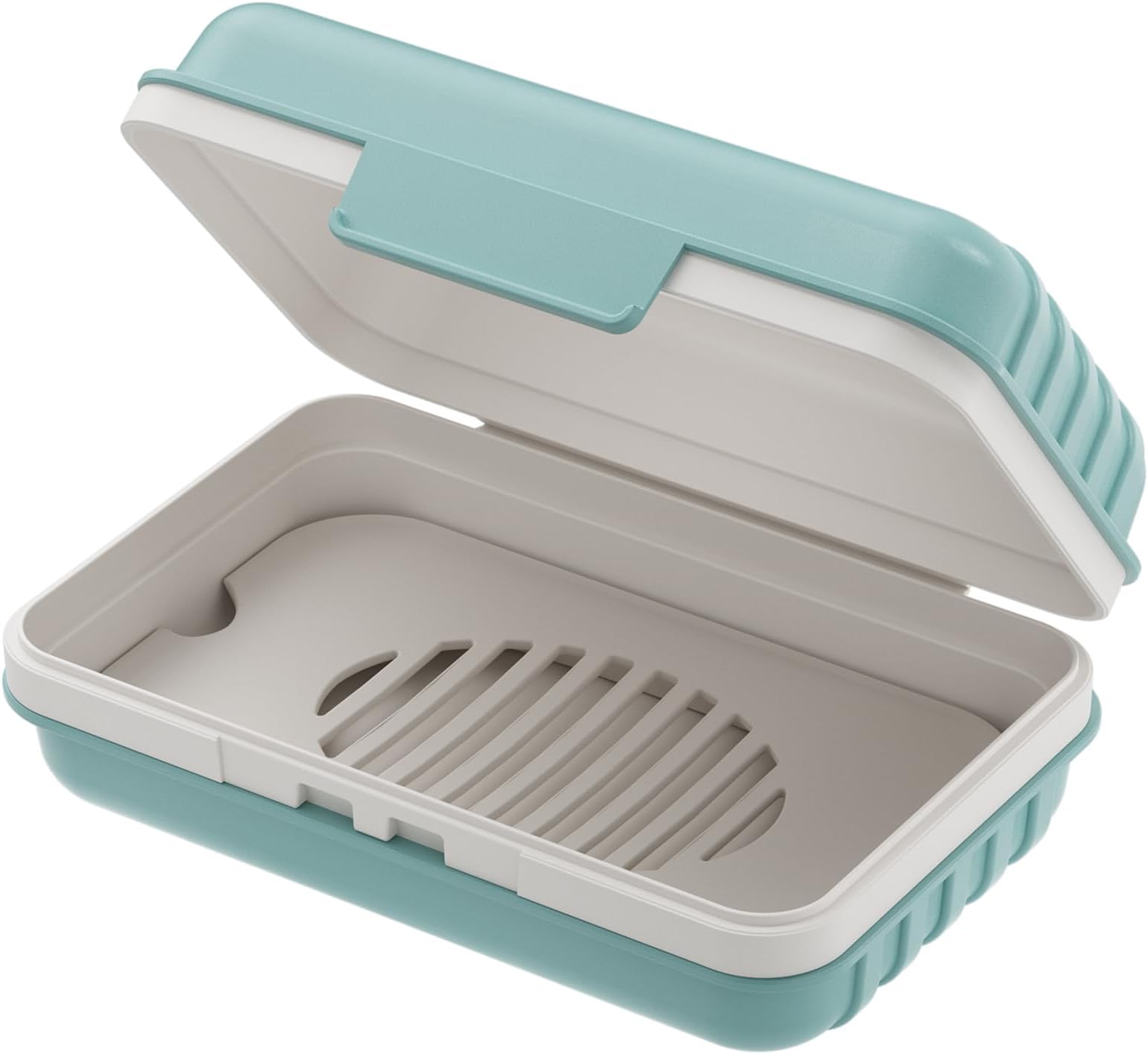 Leakproof Bar Soap Holder Dish with Lid for Shower, Portable Travel Soap Case Box for Gym, Camping, Hiking, Outdoor Use, Travel Size Toiletries Essentials, Keeps Soap Dry, Blue