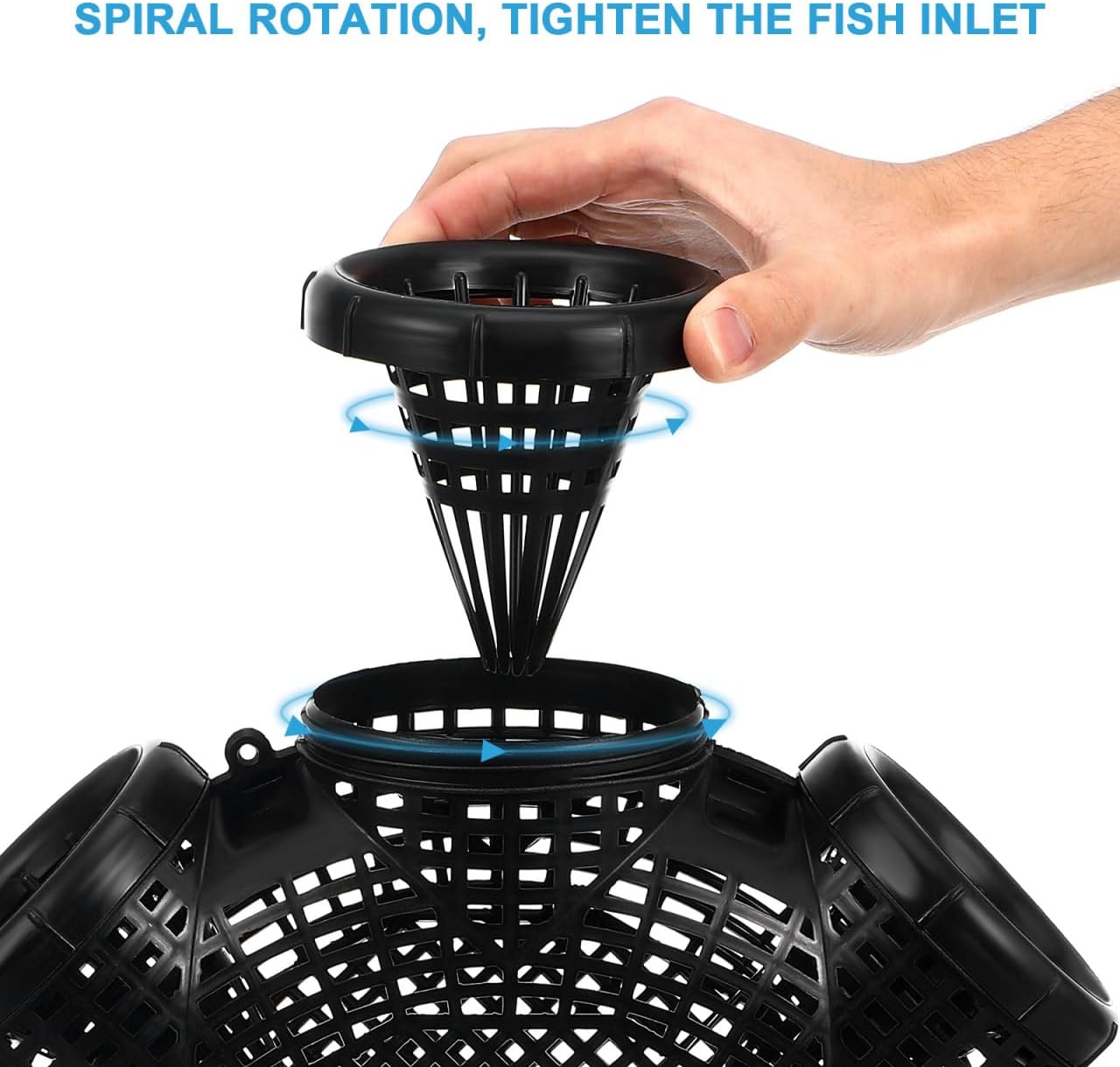 Crawfish Trap EEL Catching Net Fish and Shrimp EEL Cage Folding Craw Mesh Portable Catch Trap ing Mesh Catch Loach Cage Portable ing Trap-10Inch