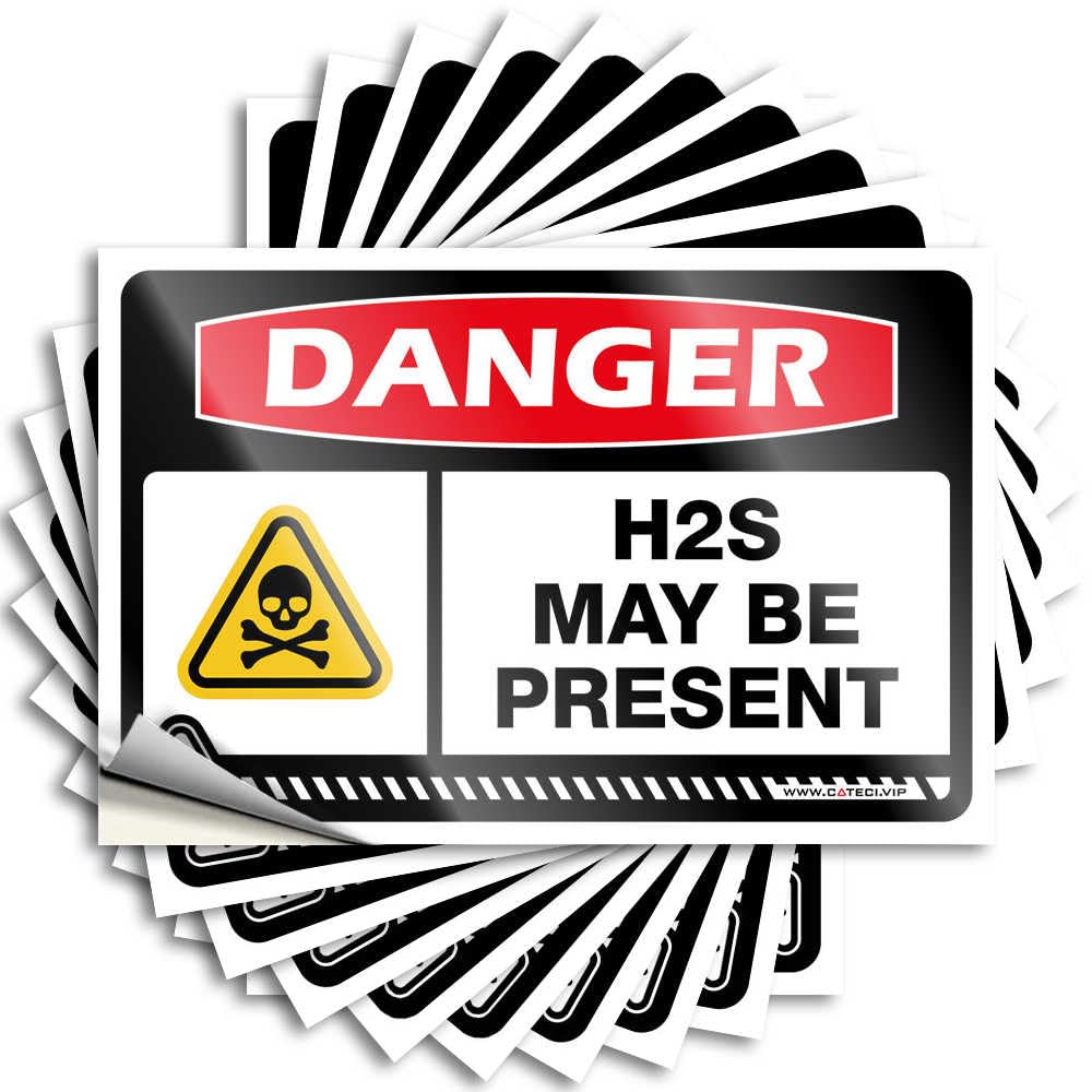 Fzfn Colour Danger H2s May Be Present Garage Cute - Bathroom Stuff Decals Self Adhesive Sticker(12X18cm)