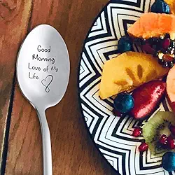 Presente de aniversário para marido, namorado, esposa, namorada, bom dia, amor da minha vida, café, chá, sorvete, colher para ele, presentes de Dia dos Namorados, para BF GF, colheres de chá, colher