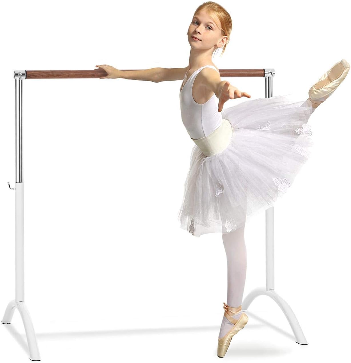 Klarfit Bar Lerina Ballet Bar - Ballet Barre for Home, Ballet Barre, Ballet Bar, Mobile Ballet Bar, Freestanding Ballet Bar, 38mm Dia, Height Adjustable Design.