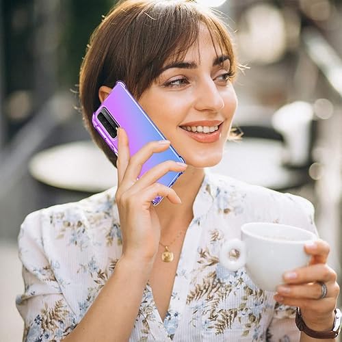 Miniatura 5 de Ueokeird Funda para teléfono P Smart 2021Huawei Y7AEnjoy 20 SE, funda transparente para teléfono con degradado, delgada, antiarañazos, flexible,