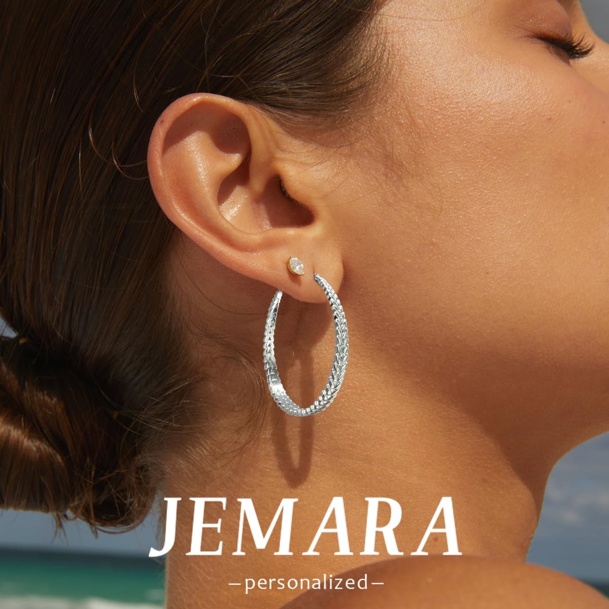 Silver Hoop Earrings for Women Hypoallergenic 925 Sterling Silver Post Hoop Earrings Lightweight Thick Large Silver Hoop Earrings 30/40/50MM - Image 4