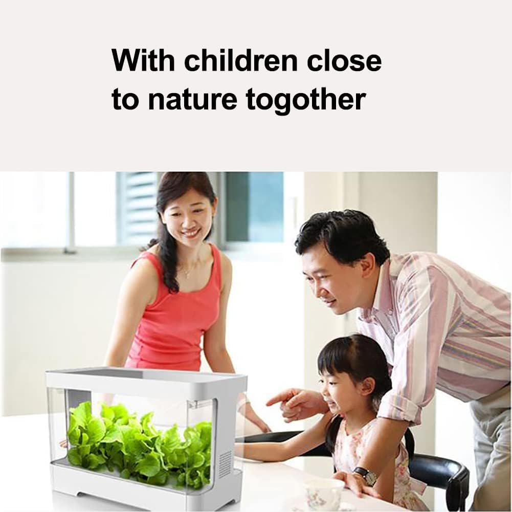 Kit de Cultivo de Hierbas aromáticas para Interiores con hidropónico, luz de Cultivo, Temporizador automático y depósito de Agua de 4 litros, con 30 cápsulas