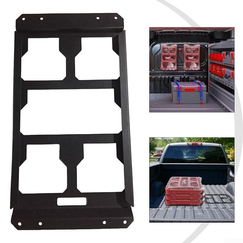 Werkzeugkastenhalter Installationsplatte für Packout, Aluminiumlegierung Montagehalterung für Toolbox Aufbewahrungssystem für Milwaukee Werkzeugkasten Halterung für Packout Montageplatte für Auto Werk