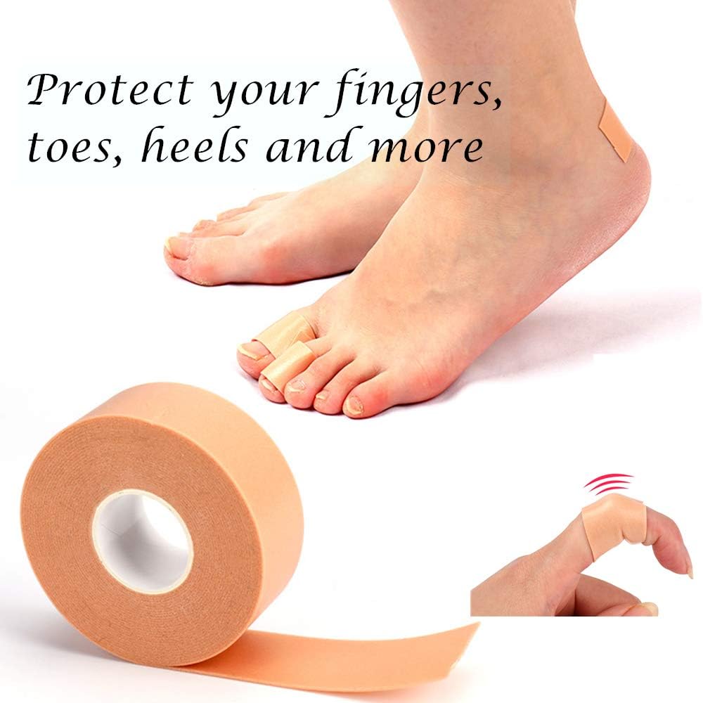 PoSeitiks Advanced Moleskin for Feet, 4PCS, Anti-wear Foot Care Sticker for Blister, Moleskin Tape with Ergonomic Design, 100% Flexible Foam Cotton, 1 Inch in Width, 177 Inches in Length : Health & Household