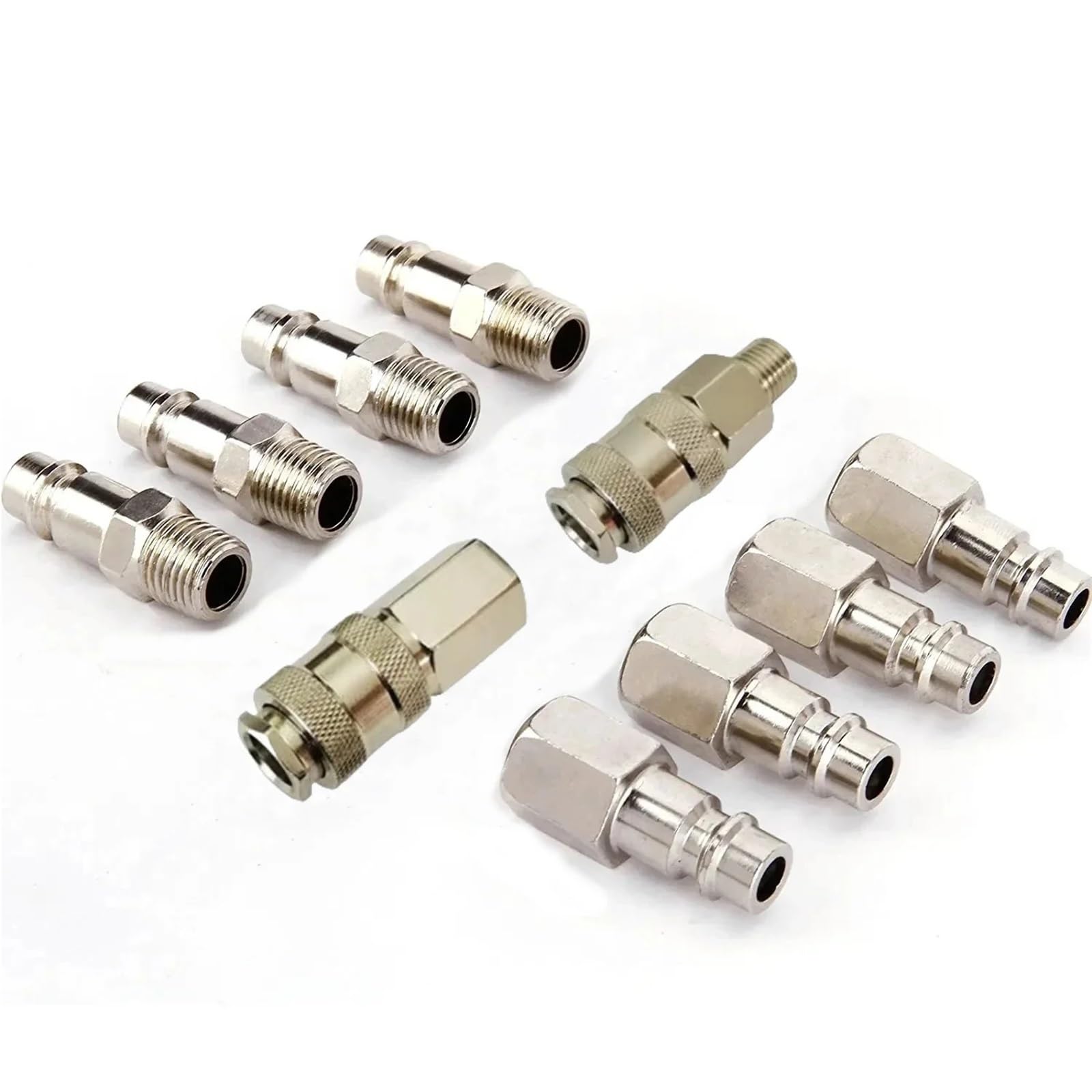 Aria Compressa Attacco 10 pz/set Giunti Rapidi Linea Aria Raccordo Euro 1/4 "Raccordo Tubo Compressore Connettore for Utensili Pneumatici