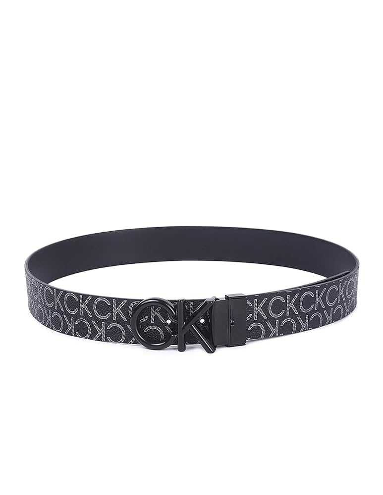   CKロゴ モノグラム ブラックベルト 80cm Calvin Klein CKロゴ モノグラム ブラックベルト 80cm