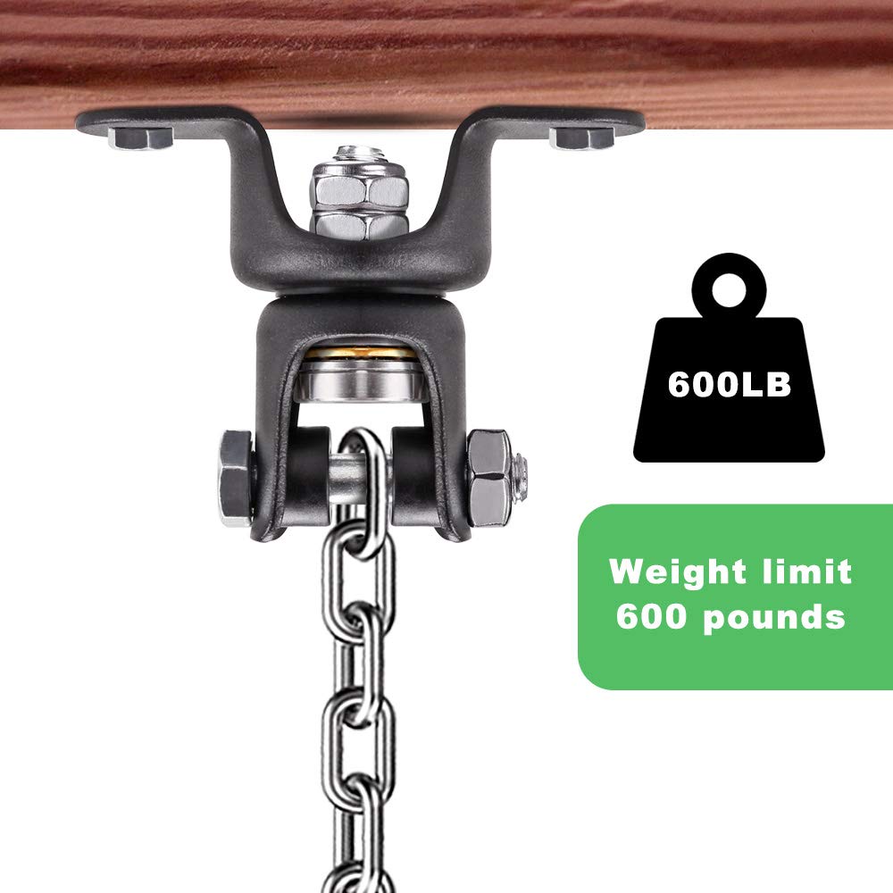 Set Di 2 Ganci Da Soffitto In Acciaio Inox 304 Con Bulloni - Portata 450kg Per Amache, Altalene, Attrezzi Fitness