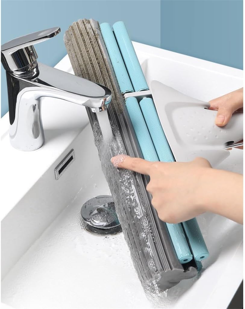 Roller Absorbent Rubber Sponge Mop Household Hand Free Large Lazy Squeeze