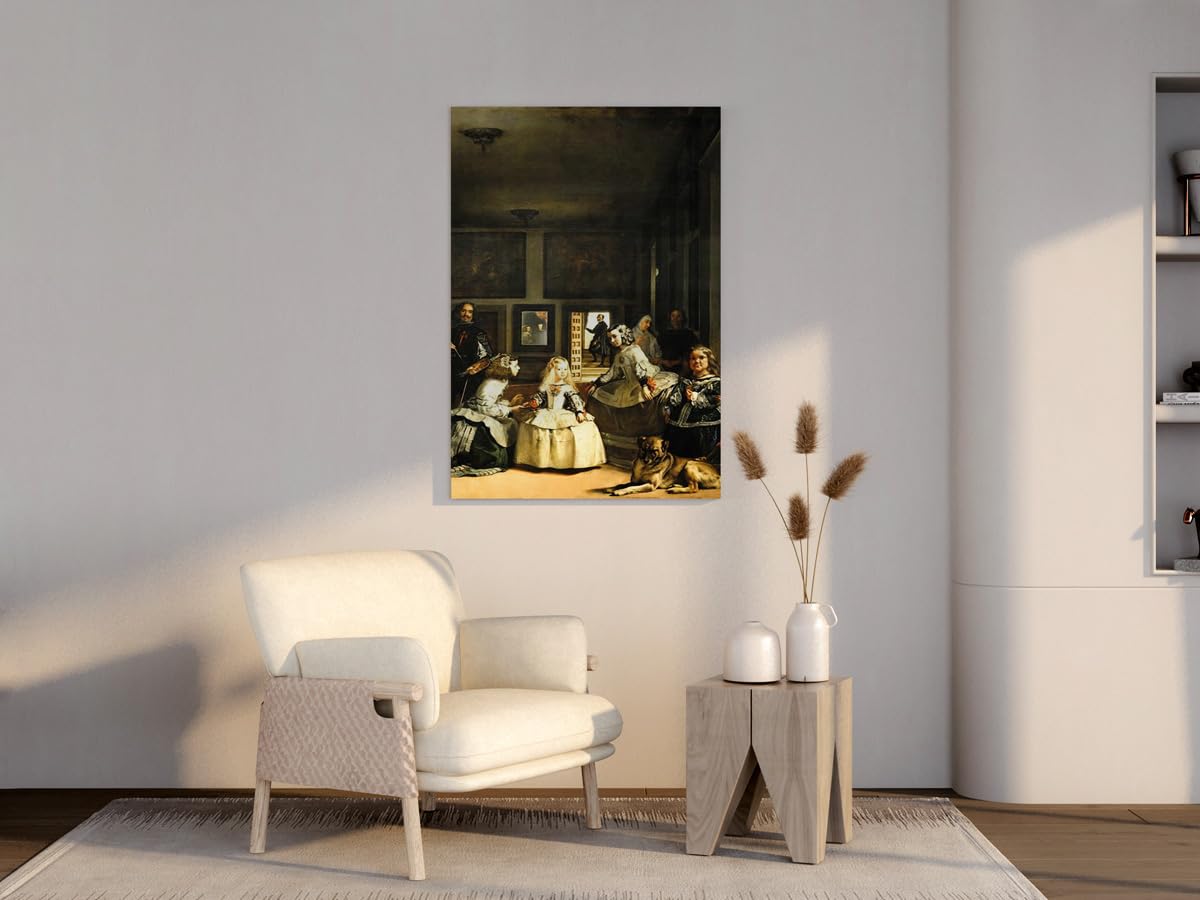 Las Meninas | Diego Velázquez | Barroco | Cuadro Canvas Wall Art | Impresión Giclée lienzo algodón puro | Bastidor 3cm | 55x75cm