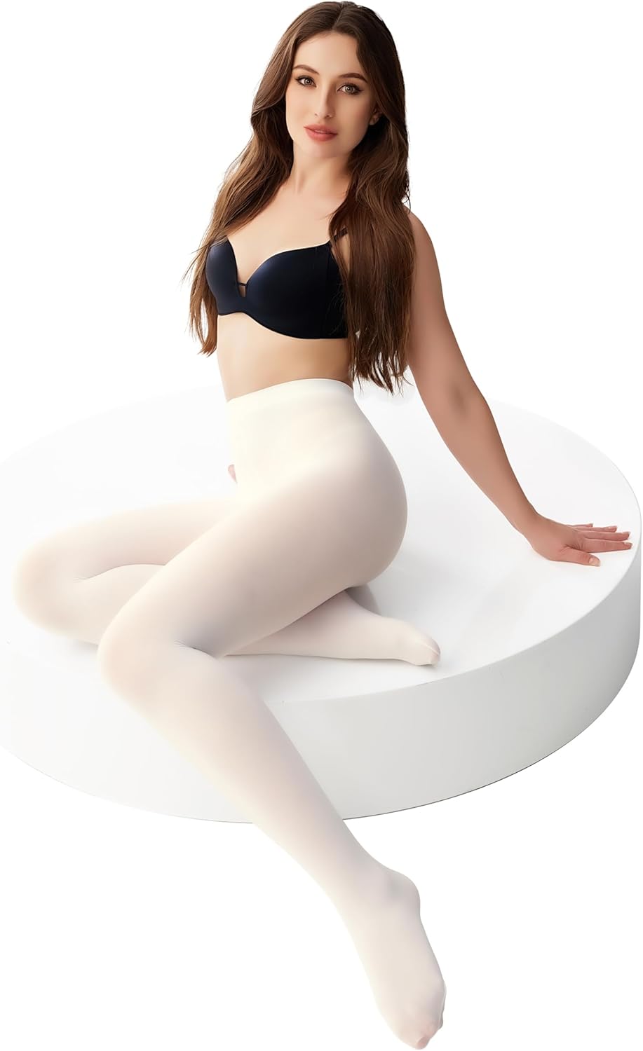 leg elegant Women's 80 Den Microfiber Soft Opaque Tights Pantyhose - Image 6