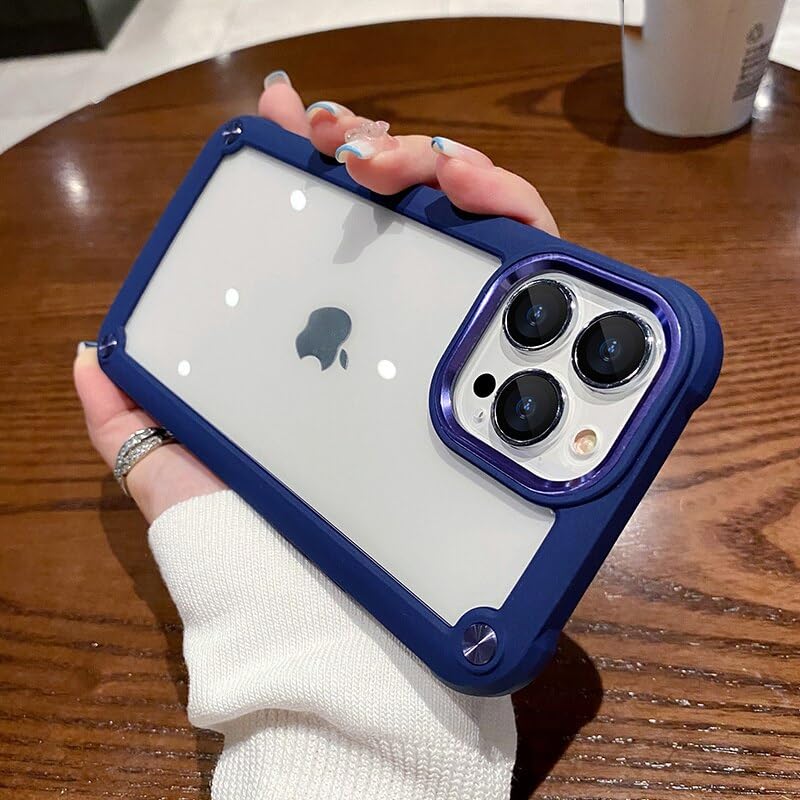 LuxuryKase Clear Armor Shockproof Acrylic Metal Button Hard Case Cover for iPhone 13 Pro Max (Acrylic | Green) (B0C13WM5LV) Amazon Price History, Amazon Price Tracker