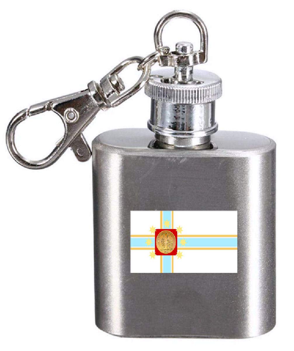 Flasque porte-clés Géorgie Tbilissi en acier pour homme et femme